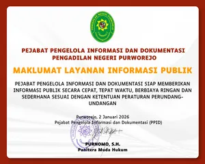Maklumat PPID Pengadilan Negeri Purworejo