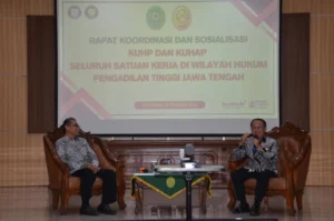 Rapat Koordinasi dan Sosialisasi KUHP dan KUHAP pada Pengadilan Tinggi Jawa Tengah